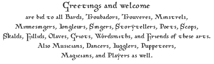 Bardic Madness welcome message